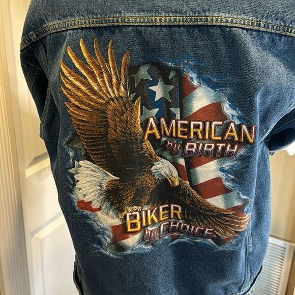 Denim BIKER Jacket - Picture 1 of 10